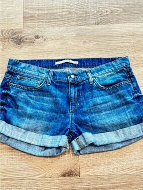 Joe’s Jeans Denim Shorts Rolled Cuff Blue Medium Wash Size 30